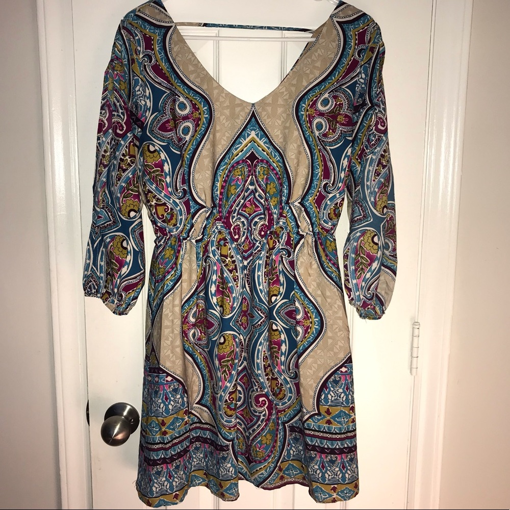 Paisley Print Dress